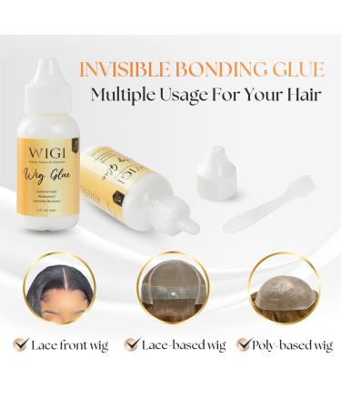 Buy WIGI Premium Wig Glue 1.3 oz - Strong Hold Waterproof Lace Adhesive with Applicator Kit - Fast Drying & Easy to Apply Hair Replacement Solution - Buy Online on GoSupps.com