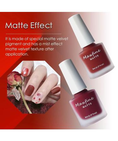 LOKFAR 6 Colors Matte Nail Polish Set - Mist Effect Velvet Gel Kit for Long Lasting Waterproof Nail Art - 8 ml/Bottle - Buy Online on GoSupps.com