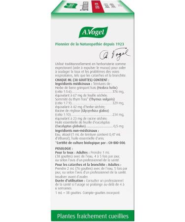 A.Vogel Bronchosan Sugar-Free Cough Drops - Clinically Proven Natural Remedy for Cough Chest Complaints & Mucus - Ivy Thyme & Liquorice Root - Vegan Gluten-Free Lactose-Free Non-Habit Forming 50 mL - Buy Online on GoSupps.com