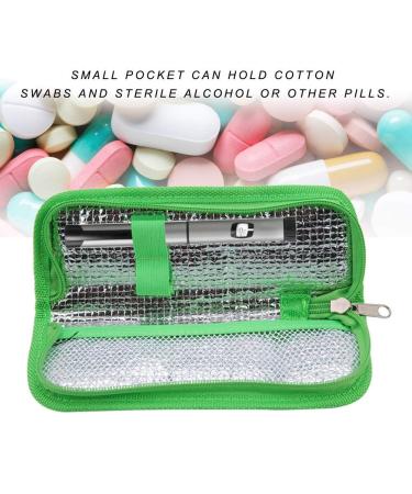 Insulin Refrigerated Box and Syringe Travel Bag - Portable Diabetes Storage for Cold Pen Supplies - Green - Buy Online on GoSupps.com