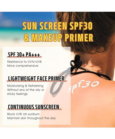 Face Sunscreen SPF 30 Mineral UV Filters Sun Cream SPF 30 with Antioxidants & SPF Primer Mineral Sunscreen SPF Face Moisturiser Water & Sweat Resistant Broad Spectrum UVA/UVB Protection - Buy Online on GoSupps.com