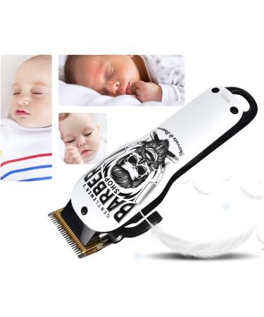 BESTBOMG Professional Cordless Hair Clippers Kit with 6 Guide Combs - Rechargeable Beard Trimmer for Men/Father/Husband/Boyfriend - Y4-White - Buy Online on GoSupps.com