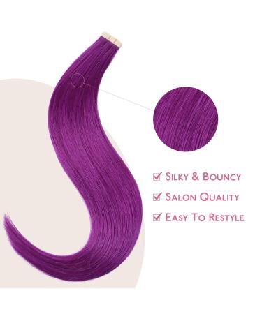 Buy If-Salt Purple Tape Extensions - 10pcs Real Hair 25g 45cm | Invisible Smooth Extensions for Girls - Buy Online on GoSupps.com