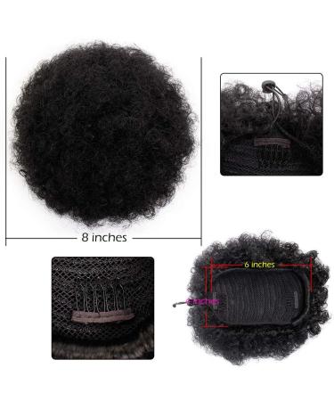 Buy Synthetic Puff Afro Curly Hair Extensions - Black Purple Short Hair Bun Drawstring Ponytail #2 | 3 pcs for Women - International Shipping Available - Buy Online on GoSupps.com