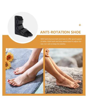 FOMIYES Adjustable Ankle Walker Brace | Fracture Boot & Foot Stabilizer - Black - Buy Online on GoSupps.com