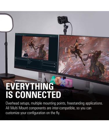 Elgato Master Mount L - Premium Desk Clamp with Extendable Pole | 1/4 inch Thread for Lights, Cameras, Microphones | Ideal for Streaming, Videoconferencing, Studios - Buy Online on GoSupps.com