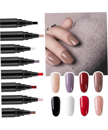Nail Art Pens Set Nail Polish Pens 8Pcs DIY Nail Gel Pen for Women Nail Point Graffiti Dotting Pen Nail Varnish Pens for Home Salon - Buy Online on GoSupps.com