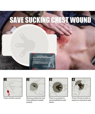 3-Pack Vent Chest Seal | Emergency Trauma First Aid Set | Sterile Wound Care & Trauma Kits for Medical Emergencies - Buy Online on GoSupps.com