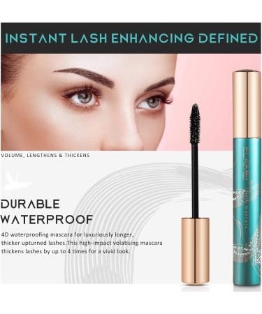 Black Mascara Waterproof 4D Silk Fiber Extra Long Lash Mascara for Thicker and Voluminous Lashes All Day Exquisit Long Thick Eyelashes Anti-smudge - Buy Online on GoSupps.com