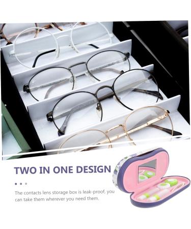 Solustrie Double-Lodged Glasses Case | Travel Storage Organizer & Contact Lens Solution - Ideal for Outdoor Use - Buy Online on GoSupps.com
