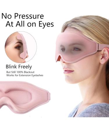 Premium Sleep Mask - New Version Total Blackout Eye Mask for Travel Meditation & Yoga | Silky Soft Comfort Pink Rose - Buy Online on GoSupps.com