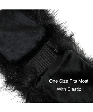 Buy Soul Young Ladies Winter Faux Fox Hairband - Bow Design Elastic Headband (Disposable Packaging) - Stylish Black Accessory for International Shipping - Buy Online on GoSupps.com