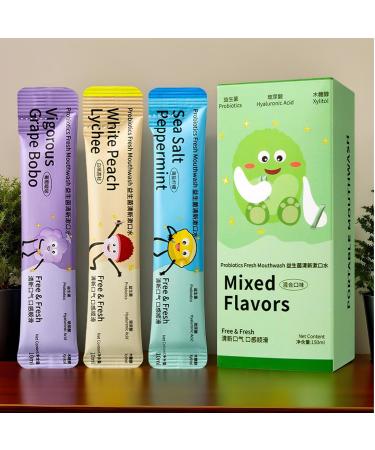  Wisylizv Individual Sachet Mouthwash | 15 Oral Care Sachets - Fruity Scent Instant Freshness Adult Travel Bathroom Meals - Buy Online on GoSupps.com