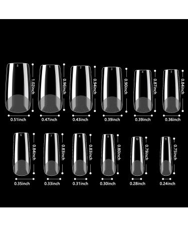 240PCS Soft Gel Full Cover Nail Tips - Clear Medium Square Gelly Tips with Case for DIY Manicure - Buy Online on GoSupps.com