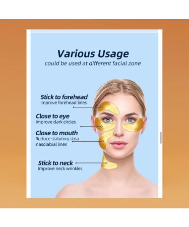 Premium 24k Gold Eye Treatment Masks - 60 Pairs Anti-Wrinkle Hydrating Reduces Under Eye Bags & Dark Circles - International Shipping - Buy Online on GoSupps.com
