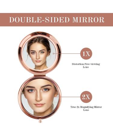 Rose Gold Compact Mirror: Unique Gifts for Mom - From Daughter/Son, Mothers Day, Birthday, Christmas, Valentines, Anniversary - I Love You Mom - Buy Online on GoSupps.com