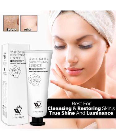 WBM Amino Acid Facial Cleanser - Anti-Aging Brightening & Acne Face Wash for All Skin Types | Organic & Natural Ingredients - 4.2 fl oz - Buy Online on GoSupps.com