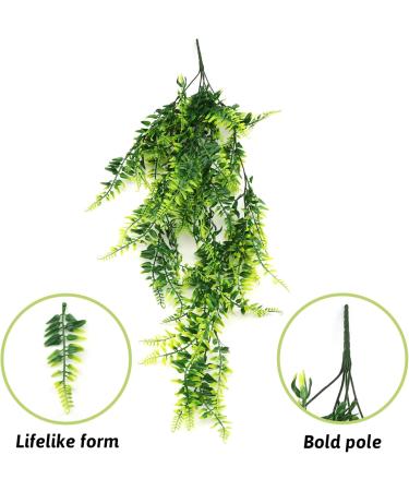 Quozio Hanging Plant Terrarium Accessories | Artificial Climbing Plants for Reptiles | Chameleon & Iguana Decoration - Buy Online on GoSupps.com