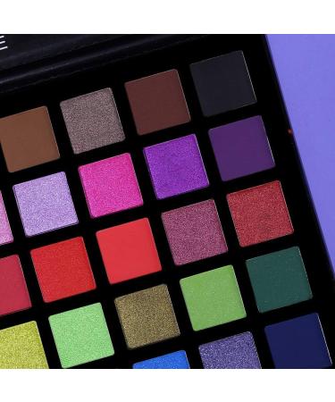 UCANBE 40 Colors Spotlight Eyeshadow Palette - Professional Shimmer and Glitter Peacock Eye Shadow | Highly Pigmented Matte and Shimmer Makeup Palette for Colorful Eye Looks - Buy Online on GoSupps.com