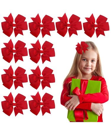Sibba 10-Piece Hair Loops & Clips Set - Red Crocodile Terminal Ponytail Holders for Women & Toddler Girls - Perfect for Cheerleading & Valentine's Day Accessories - Buy Online on GoSupps.com