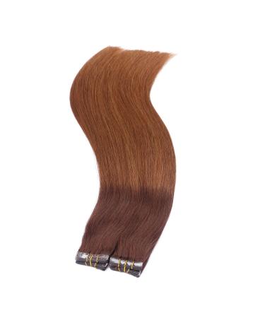 Tape In Hair Extensions #2/8 Ombre - 60cm - 100% Remy Real Hair - 60 Tresses 2.5g Each - Novon Hair Extensions - Buy Online on GoSupps.com