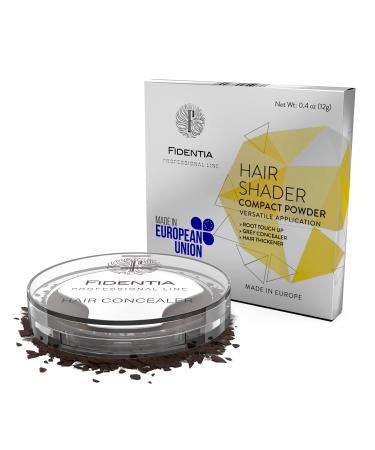 Fidentia Hair Shader root touch up concealer and grey cover powder 12g dark medium brown