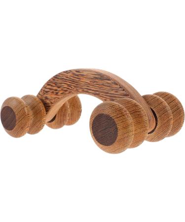 Healeved 5pcs Four Wheel Massager - Shoulder & Neck Muscle Roller Stick | Light Brown | International Shipping Available - Buy Online on GoSupps.com