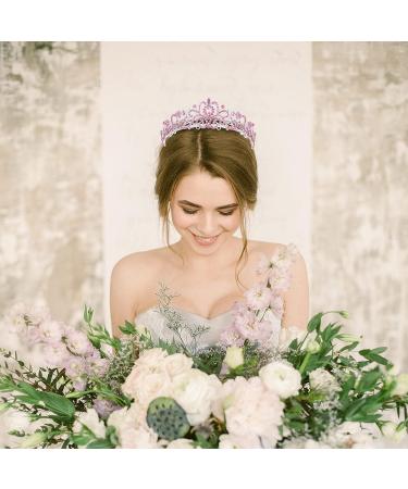 Dazzling Pink Crystal Crown Tiara with Comb - Perfect for Women and Girls | Ideal for Wedding, Birthday, or as a Gift - By Dicodoum (1 Pack) - Buy Online on GoSupps.com