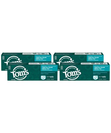 Tom's of Maine PureActiv Teeth + Gum Health* Anticavity Toothpaste Gel Cool Mint 4.0 oz. (Pack of 4)