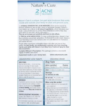 Nature's Cure Two-Part Acne Treatment System for Men - 1 Month Supply (3 Pack) - Treat Acne Effectively Worldwide - Buy Online on GoSupps.com