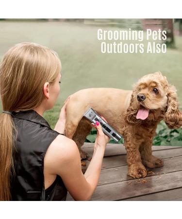 ONAHA Dog Trimmer - Rechargeable Cordless Pet Shaver for Thick Coats - Low Noise & Waterproof Stainless Steel Blades - Ideal for Grooming & Men's Trimming - Grey - Buy Online on GoSupps.com
