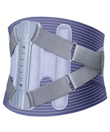 Back support belt orthopedic corset back bandage belt lumbar spine decompression belts for relieving waist back pain sciatica scoliosis herniated disc (color: blue large blue XL