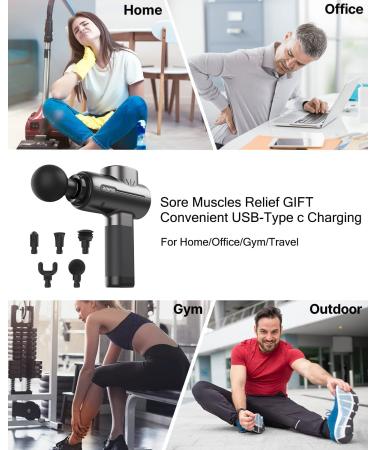RENPHO Active Massage Gun - Deep Tissue Muscle Percussion Massager for Athletes, Electric Handheld Body Massager - 2022 Upgrade, Portable & Powerful - Ideal Gift for Men and Women (Black) - Buy Online on GoSupps.com