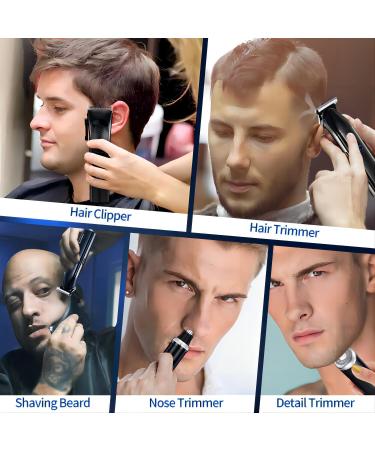 Roziapro Hair Clippers for Men - Precise Close Cutting Beard Trimmer & Rechargeable Barber Clippers Kit (Black) - Professional Hair Clippers & Nose Hair Trimmer - Buy Online on GoSupps.com