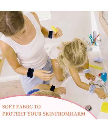 12Pcs Women's Microfiber Face Washing Wristbands | Reusable Absorbent Wrist Towels for Spa | Prevent Water Spills - Buy Online on GoSupps.com