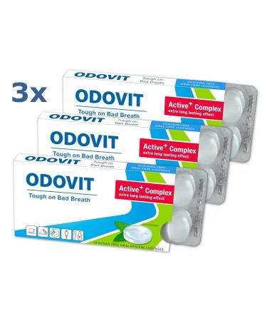 Odovit combats bad breath - 3x mouth care candies 10 - strong against bad breath - pleasant taste - for sustainable fresh breath - like mouthwash to take away