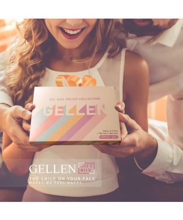 Gellen Gel Nail Polish Kit - 16 Cool Neutrals Shades with Top & Base Coats for Elegant Wine Brown & Gray Nails - Starter Nail Polish Set - Buy Online on GoSupps.com