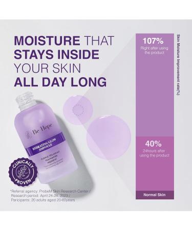 Be-Hope Vegan Luxury Hydrating Glow Ampoule Hyaluronic Acid & Antioxidant Serum for Deep Hydration, Radiance & Elasticity Lightweight, Fast-Absorbing 50ml / 1.7 fl oz - Buy Online on GoSupps.com