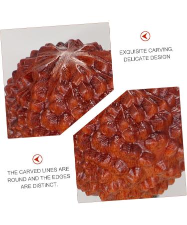 GLEAVI 4pcs Wooden Baoding Balls - Hand Massage & Stress Relief | Litchi Carving Crafts for Zen Meditation & Relaxation - Buy Online on GoSupps.com