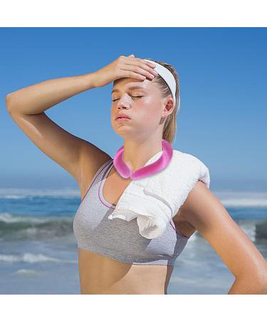 Cooling Neck Wraps for Summer Wearable Ergonomic Cooling Wraps | Portable Neck Coolers for Fitness Multipurpose Cooling Products for Work Fitness Pink - Buy Online on GoSupps.com