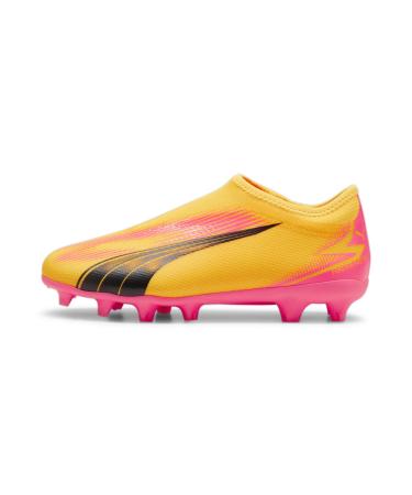 PUMA Unisex Kids Ultra Match Ll Fg/Ag Jr Soccer Shoe 34 EU Sun Stream Puma Black Sunset Glow