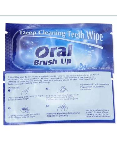 Buyzg Teeth Wipes Finger Brush Cleaners - 300 Mint-Flavored Tools for Deep Oral Cleaning - Dark Blue - Buy Online on GoSupps.com