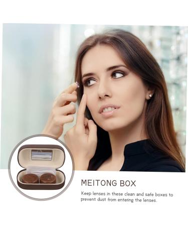 Healeeved Colored Contact Lens Care Kit - 1 Set of Travel Containers for Eye Lenses Cleaning Case & Nearsighted Storage - Plastic Compact Design (9.5x5.5cm) - Buy Online on GoSupps.com