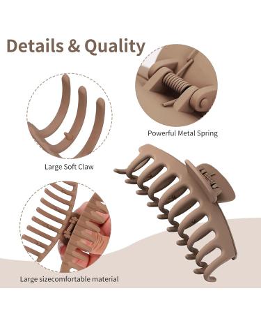4-Piece Hair Clip Set - 11cm Matte Clips for Thick & Thin Hair - Stylish Hair Accessories & Perfect Gift - Buy Online on GoSupps.com