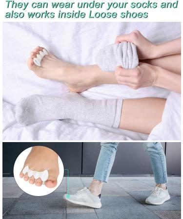 8Pcs Toe Spacers Set for Men and Women - Toe Separators for Feet Pain Relief - Includes 4 Firm and 4 Soft Gel Spacers - Correct Toes, Toe Spreaders, Straighteners - Ideal for Hammer Toe and Bunion - Medium Size - Buy Online on GoSupps.com