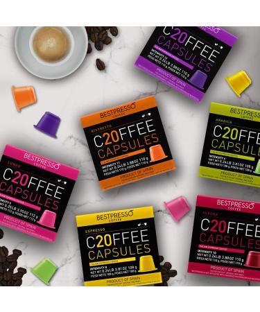 Bestpresso Coffee 120 Pod Variety Pack for Nespresso Original Machine - Certified Genuine Espresso Pods - Buy Online on GoSupps.com
