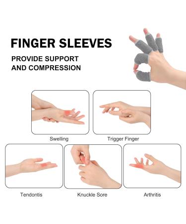 uxcell 10pcs Finger Protectors Splints - Compression Thumb Brace for Trigger Finger | Breathable Elastic Support for Basketball | Large Size 2.2 x 1 - Buy Online on GoSupps.com