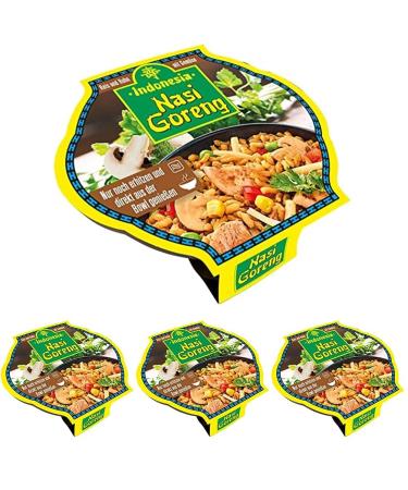 Indonesia Bowl Nasi Goreng ready meal with vegetables rice dish with chicken 400 grams (pack of 4) 400 g (pack of 4)