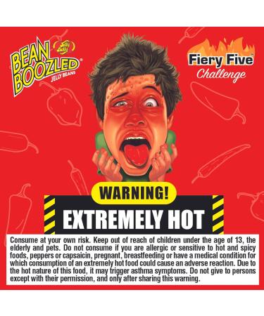 Jelly Belly Fiery Five Bean Boozled Jelly Beans 3-Pack 54g - Holidays & Christmas Candy - Vegan Candy Dairy Free Snacks Gluten Free Kosher Candy Bulk Candy Stocking Stuffers for Teens - Buy Online on GoSupps.com