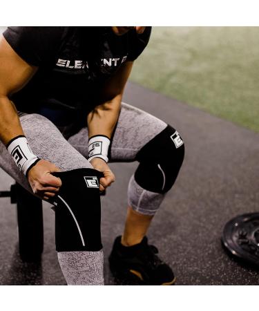 6mm Neoprene Knee Sleeves for Weightlifting - Pair for Compression, Mobility & Warmth - Ideal for Squats, Deadlifts, Olympic Lifting - Large Black/White - Buy Online on GoSupps.com